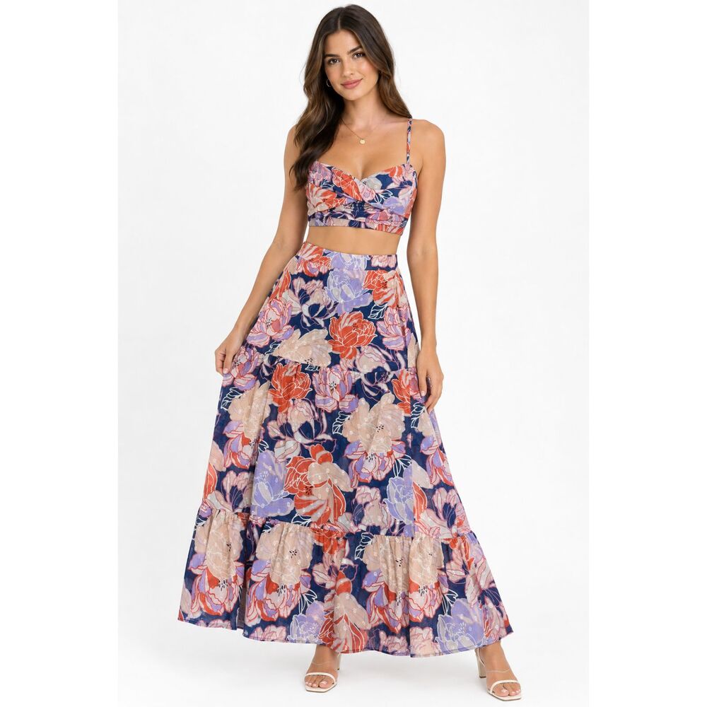 LULUS Tropical Floral Two Piece Set  XS